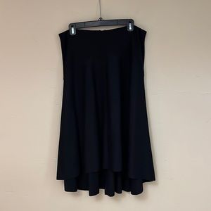 Banana Republic | Asymmetrical flared wool midi skirt | Black | Size 6